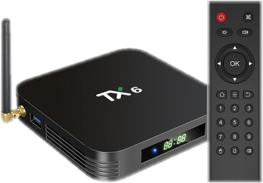 TV Box TX6 con antena y control remoto